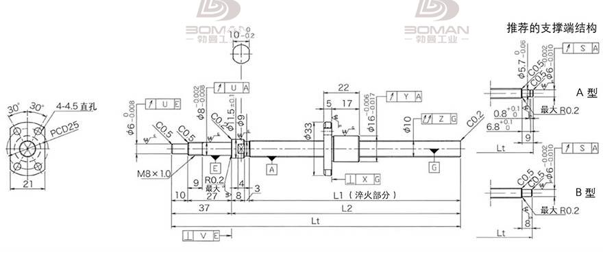 KURODA DP1002JS-HDNR-0220B-C3F hcnc黑田精工丝杠代理